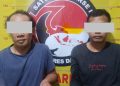 kedua tersangka yakni ATB (33) dan IB (44). Keduanya ditangkap di dua lokasi yang berbeda.