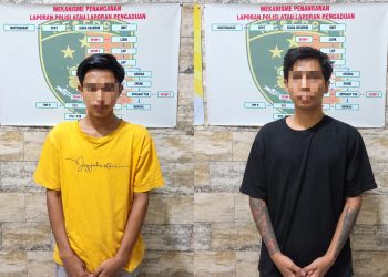 Polisi mengamankan dua terduga pelaku berinisial FN (26) dan DNA (22), keduanya merupakan warga Kecamatan Cilongok.