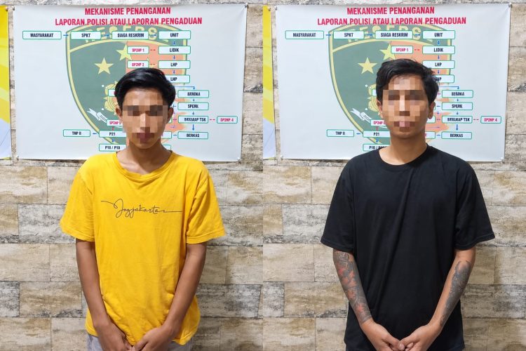 Polisi mengamankan dua terduga pelaku berinisial FN (26) dan DNA (22), keduanya merupakan warga Kecamatan Cilongok.