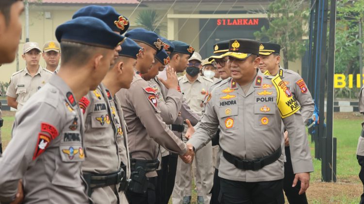 Polda Kalimantan Tengah (Kalteng) menggelar apel penyambutan personel Bawah Kendali Operasi (BKO),