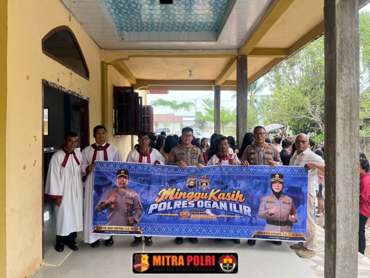 Polres Ogan Ilir menggelar kegiatan Himbauan Kamtibmas dan Minggu Kasih di Gereja HKBP Efrata Lorok, Minggu 25 Oktober 2026.
