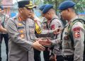 Kapolresta Palangka Raya, Polda Kalteng, Kombes Pol. Andiyatna, S.I.K., M.H. menyambut hangat kedatangan 25 Personel Bawah Kendali Operasi (BKO) dari Korbrimob Polri