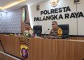 Kapolresta Palangka Raya Kombes Pol Andiyatna, S.I.K., M.H. mengikuti kegiatan taklimat akhir audit kinerja melalui zoom meeting