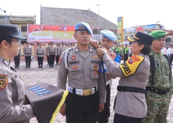 Apel Gelar Pasukan Operasi Patuh Toba 2026 di Lapangan Markas Komando (Mako) Polres Samosir, Senin (26/10/2026) pukul 09.00 WIB.