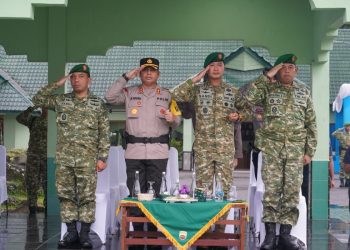 Danrem 022/Pantai Timur Kolonel Inf Sandi Kamidianto, S.I.P., M.I.P., turut serta menghadiri upacara penetapan Komponen Cadangan (Komcad) Matra Darat