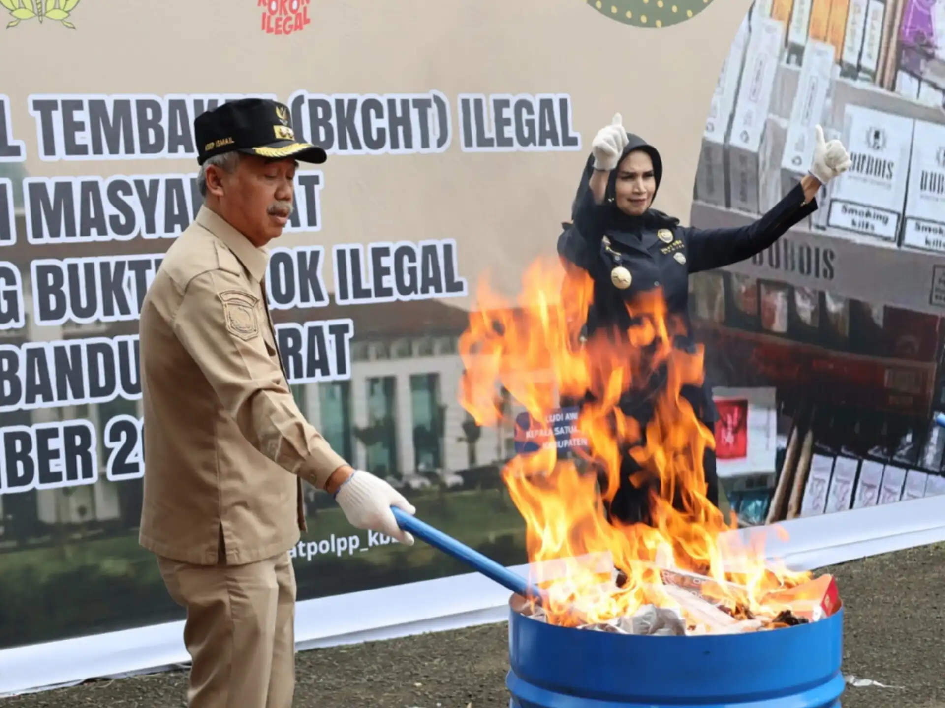 Wakil Bupati Asep Ismail: KBB Musnahkan Jutaan Rokok Ilegal Senilai Rp3,1 Miliar