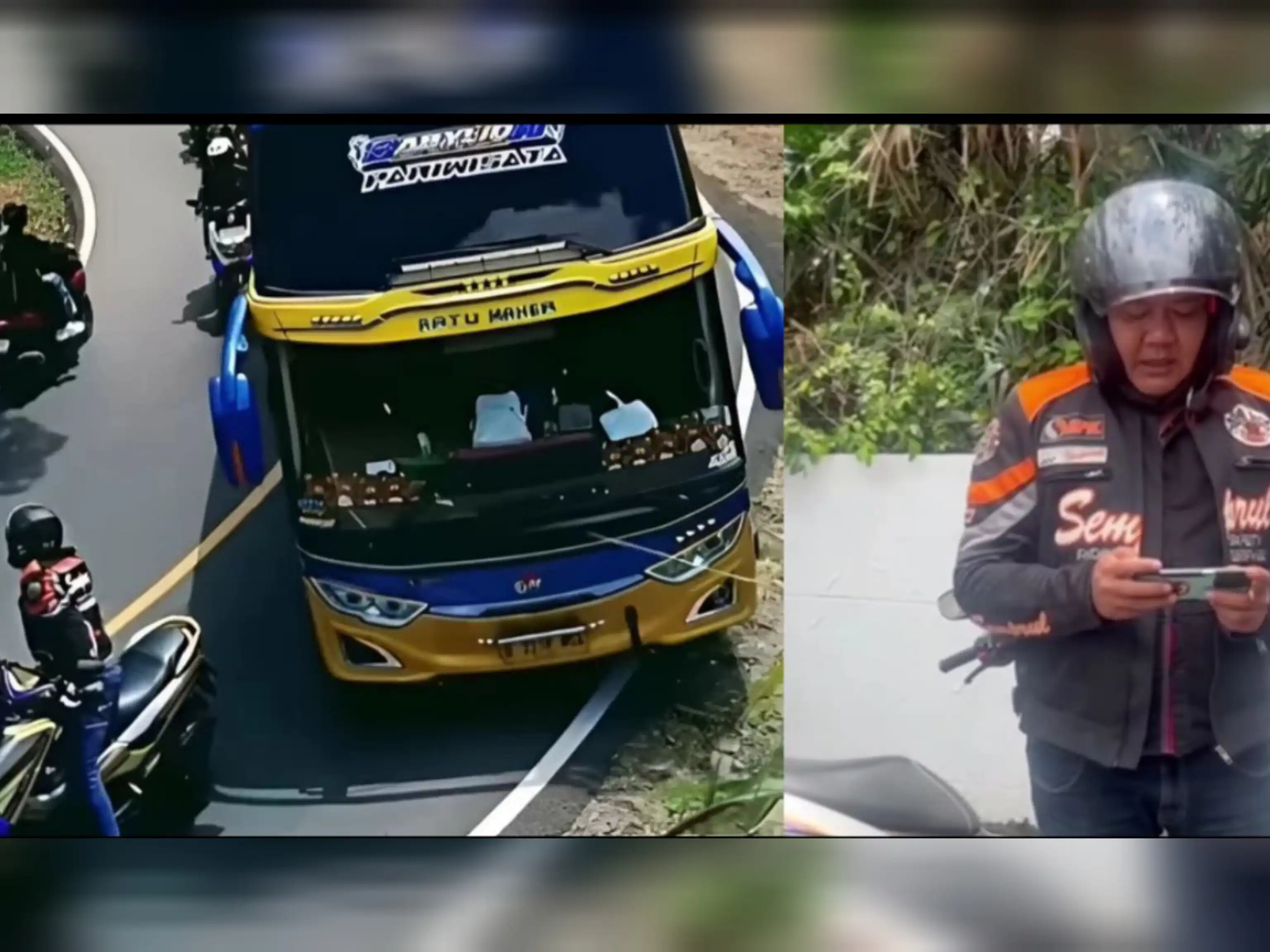 Viral di Medsos, Pemotor Minta Maaf Usai Cegat Bus di Ciwidey