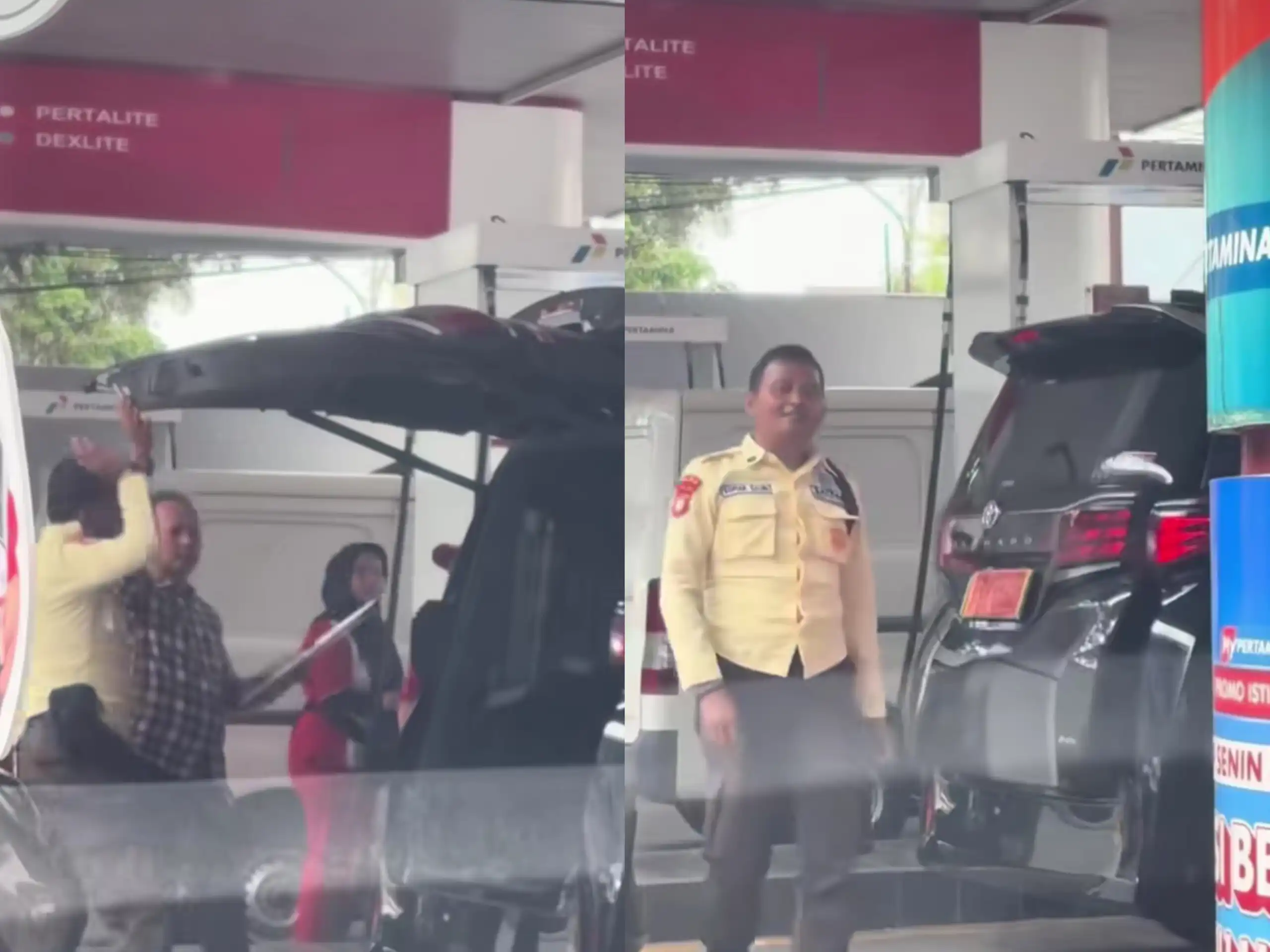 Viral Mobil Plat Merah Diduga Isi BBM Subsidi di SPBU, Warganet Geram