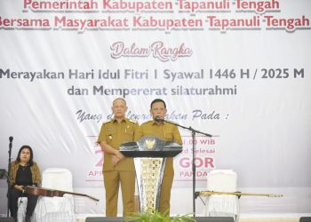 Bupati Dan Wabup Tapanuli Tengah Gelar Halal Bi Halal Hari Raya Idul Fitri 1446 H/2025 Bersama Masyarakat