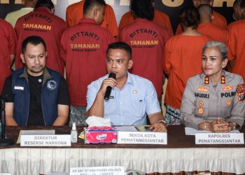 Wali Kota Pematangsiantar Wesly Silalahi Diwakili Sekda Hadiri Konferensi Pers Peredaran Narkoba dan Miras Ilegal