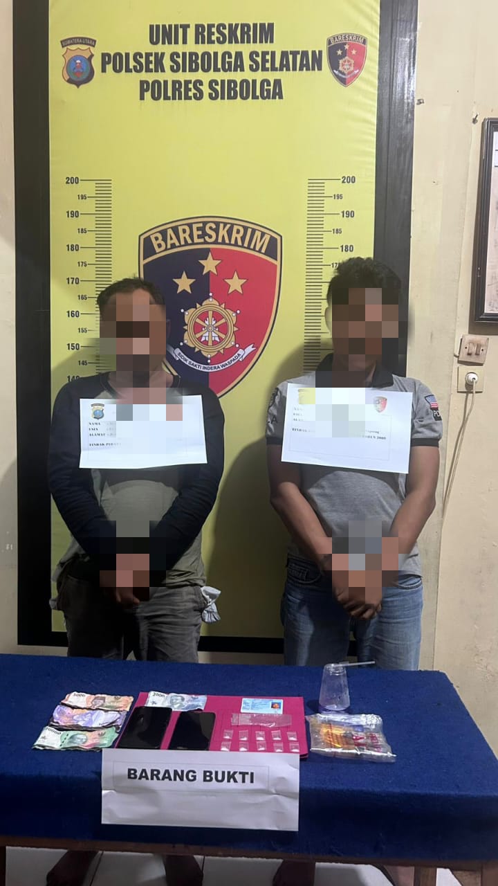 Tim Opsanal Reskrim Polsek Sibolga Selatan Tangkap 2 Orang Pengedar Narkoba