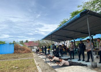 Brimob, Polres Nias dan TNI AL Latihan Menembak Bersama di Nias Selatan Dalam Upaya Memperkuat Sinergitas