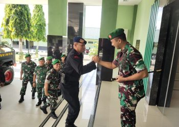 Komandan Batalyon C Pelopor Brimob Sumut Kunjungi Kodim 0212/TS, Perkuat Sinergi TNI-POLRI