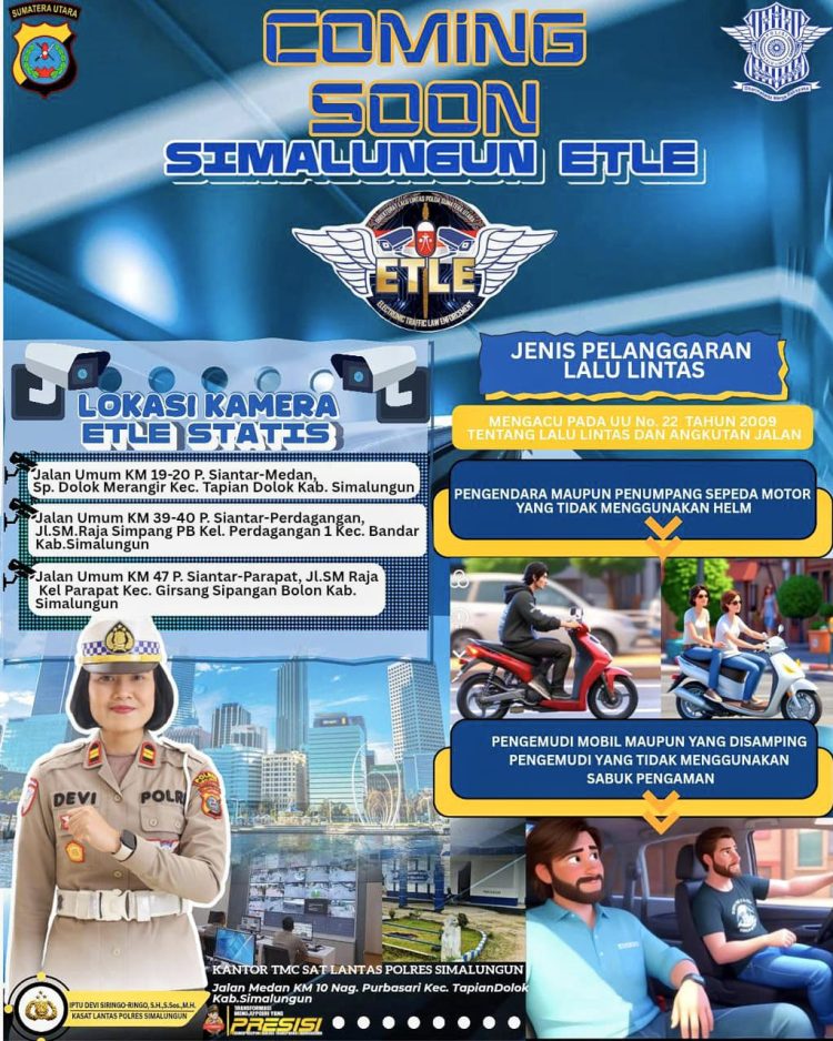 Iptu Devi Siringo Ringo Siap Luncurkan SIMALUNGUN ETLE, Pelanggaran Lalu Lintas Dicatat Secara Elektronik