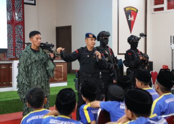 Misi Spesial Anak SDIT di Markas Brimob Polda Sumut, Serunya Belajar dari Pasukan Elit Polri