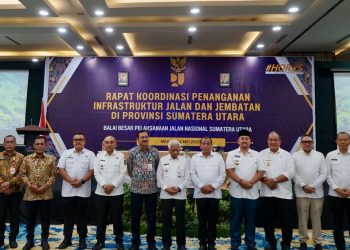 Bupati Tapteng Hadiri Rakor Penanganan Infrastruktur Jalan dan Jembatan di Provinsi Sumut dengan Balai Besar Pelaksanaan Jalan Nasional Sumut 