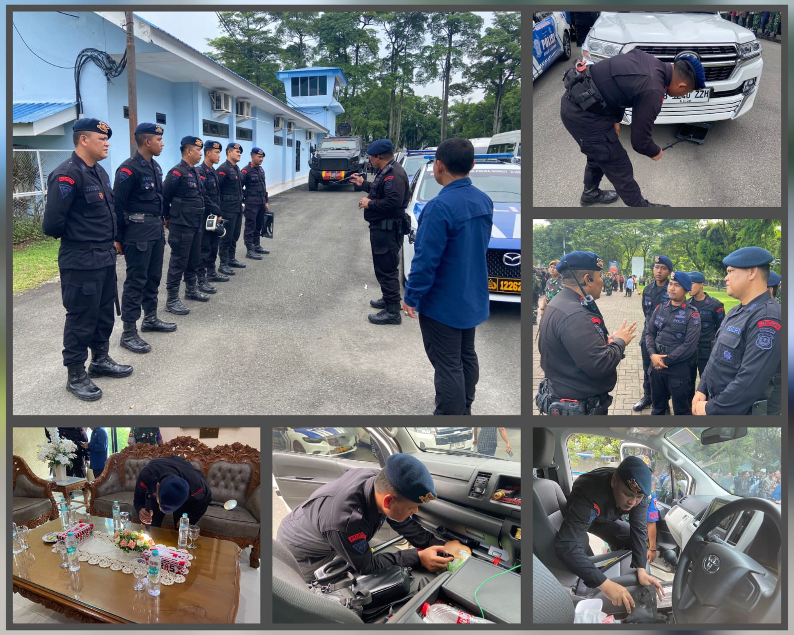 Amankan Kunjungan RI 2, Jibom Gegana Brimob Sumut Laksanakan Sterilisasi Ketat di Lanud Suwondo