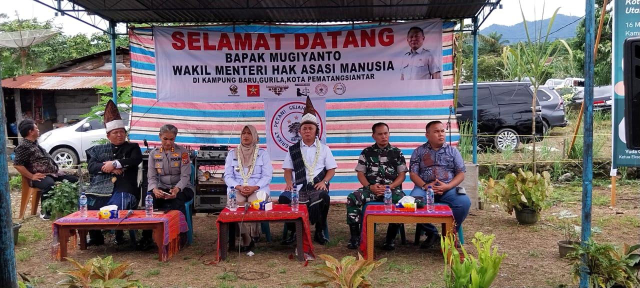 Wali Kota Pematangsiantar Diwakili Wakil Wali Kota Herlina Menghadiri Acara Public Hearing Wamen HAM Mugiyanto Sipin Dengan Para Petani Pejuang Reformasi Agraria Wali Kota Pematangsiantar Diwakili Wakil Wali Kota Herlina Menghadiri Acara Public Hearing Wamen HAM Mugiyanto Sipin Dengan Para Petani Pejuang Reformasi Agraria
