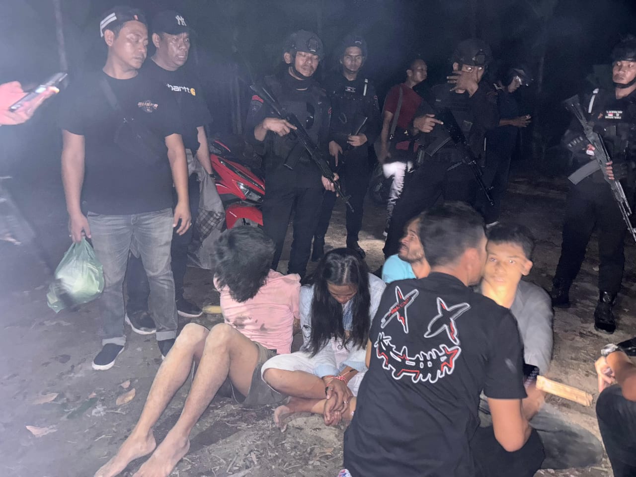 Brimob Polda Sumut dan Polrestabes Medan Gempur Titik Rawan Dalam Patroli Skala Besar, 4 Tersangka Narkoba Dibekuk