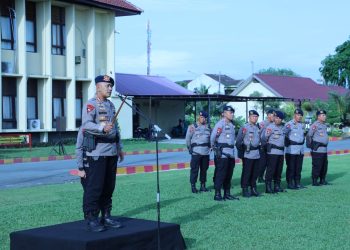 Kombes Pol Rantau Isnur Eka Pimpin Apel Kesiapsiagaan Brimob Polda Sumut, Teguhkan Komitmen Bhayangkara Ksatria di Ksatriaan K.E. Lumi