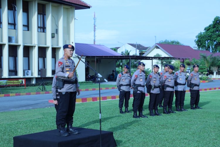 Kombes Pol Rantau Isnur Eka Pimpin Apel Kesiapsiagaan Brimob Polda Sumut, Teguhkan Komitmen Bhayangkara Ksatria di Ksatriaan K.E. Lumi