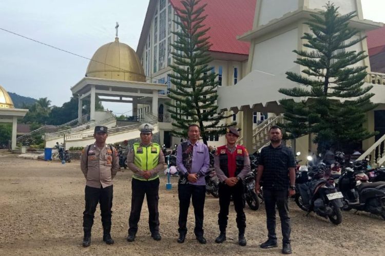 Amankan Ibadah Peringatan Kenaikan Isa Almasih, Polres Tapteng Kerahkan Personel