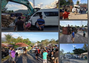 Truck Konteiner Rem Blong, Tabrakan Beruntun Terjadi di Onan Hasang Taput