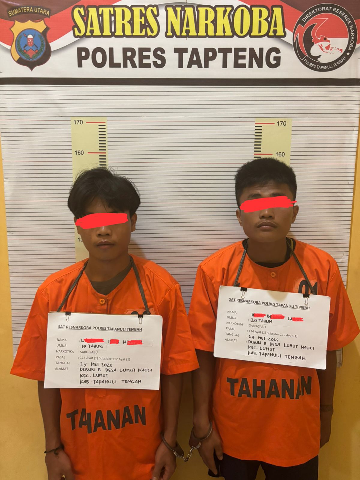 Tim Opsnal Sat Narkoba Polres Tapteng, Ringkus Pengedar Sabu dari Pinangsori