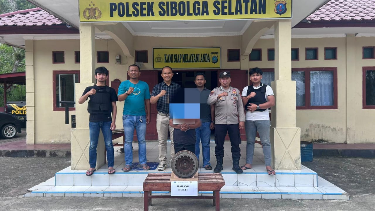 Tim Opsnal Reskrim Polsek Sibolga Selatan Tangkap Pelaku Curat Roda Angin Mesin Kapal