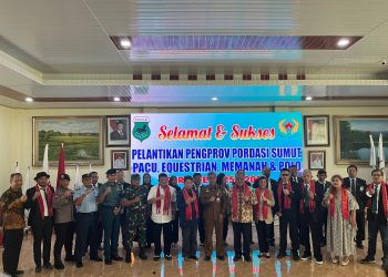 Satuan Brimob Polda Sumut Hadiri Pelantikan Pengurus PORDASI Sumut, Dukung Pengembangan Olahraga Berkuda dan Tradisional