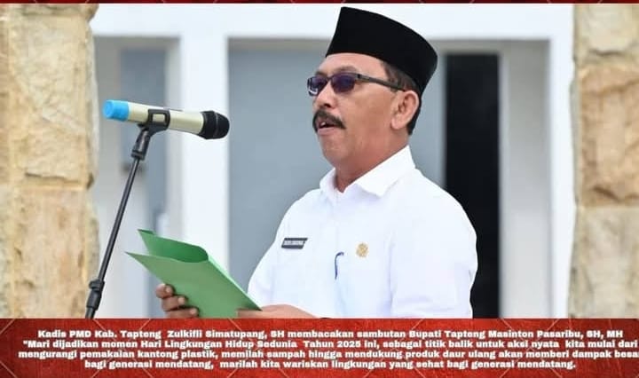 Sambut Hari Lingkungan Hidup Sedunia, Pemkab Tapteng Laksanakan Apel Bersama Dan Bersih Pantai
