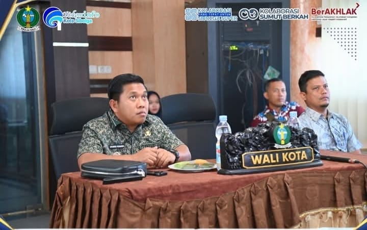 Wali Kota Sibolga Ikuti Persiapan Penyerahan Bantuan Sapi Kurban dari Presiden Secara Virtual