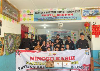 Brimob Polda Sumut Hadirkan Kasih di Tengah Masyarakat, Bakti Sosial “Peduli Sesama” Warnai Minggu Penuh Harapan