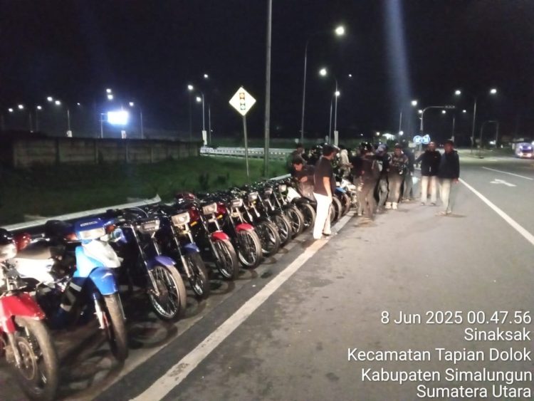 Tim Laser Polres Simalungun Berhasil Cegah Balap Liar di Jalan Medan