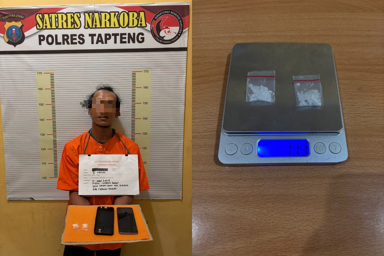 Sat Narkoba Polres Tapteng Kembali Ringkus Warga Kolang Penyalahgunaan Narkotika Jenis Sabu