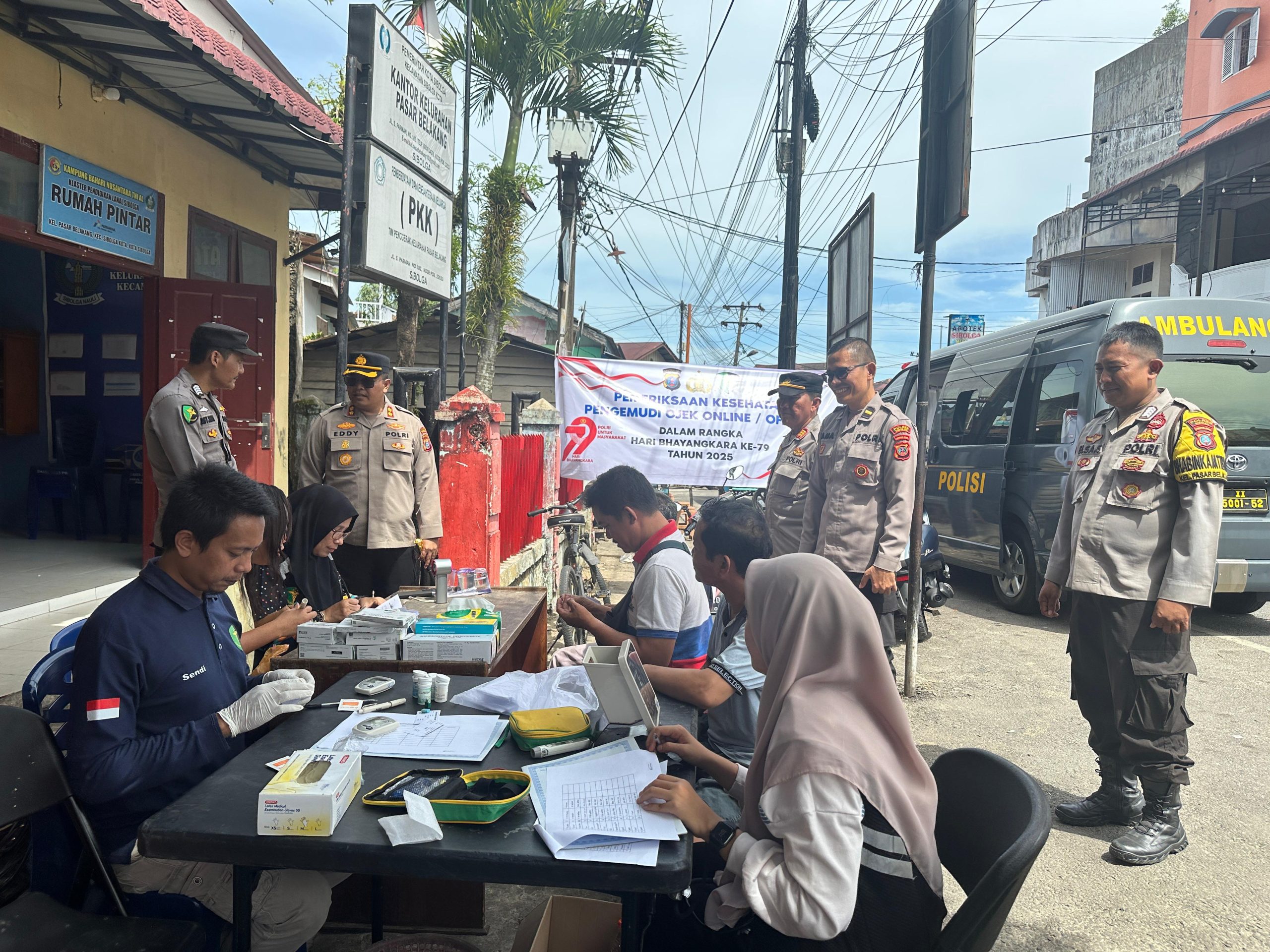 Sambut Hari Bhayangkara Ke-79, Polres Sibolga Laksanakan Pemeriksaan Kesehatan Gratis