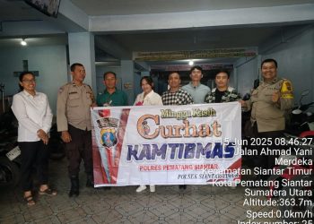 Minggu Kasih Curhat Kamtibmas, Polsek Siantar Timur Sampaikan Himbauan dan Call Center 110 Kepada Jemaat GKPI