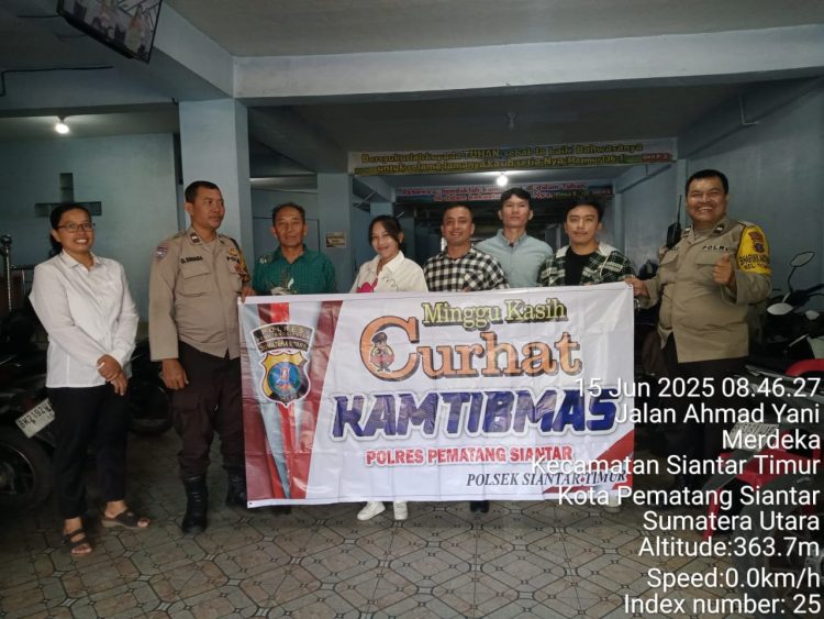 Minggu Kasih Curhat Kamtibmas, Polsek Siantar Timur Sampaikan Himbauan dan Call Center 110 Kepada Jemaat GKPI