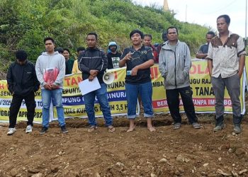 Lahan Masih Diperkarakan, Keturunan Ompu Gugun Sinurat Minta Masyarakat Aktivitas Pembangunan Tugu Raja Pagi Sinurat Dihentikan