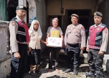 Sambut HUT Bhayangkara ke 79, Sat Samapta Polres Pematangsiantar Salurkan Bansos kepada Warga Yang Membutuhkan