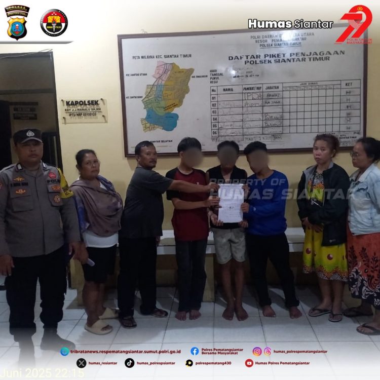 Pencurian Tabung Gas Berakhir Dengan Problem Solving di Polsek Siantar Timur 