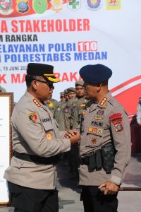 Apel Gabungan Brimob Polda Sumut dan Stakeholder Dukung Optimalisasi Layanan 110, Bersama untuk Medan Aman dan Nyaman