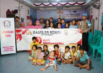 Sambut Hari Bhayangkara Ke 79, Polres Tapteng Anjangsana Ke Panti Asuhan Samaeri Badiri