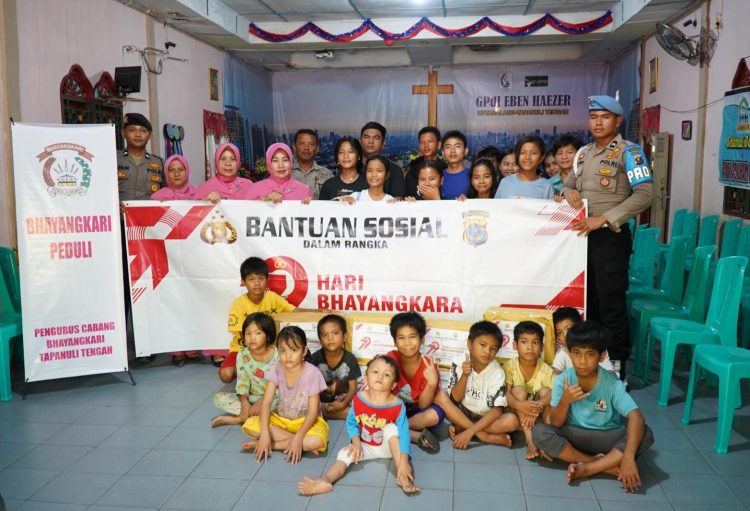 Sambut Hari Bhayangkara Ke 79, Polres Tapteng Anjangsana Ke Panti Asuhan Samaeri Badiri