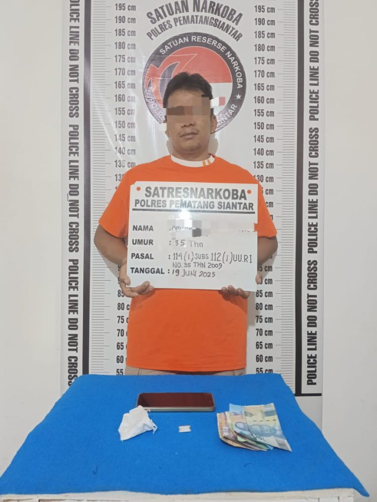 Sat Resnarkoba Polres Pematangsiantar Amankan Pengedar Sabu Jalan Nagur Gang Nenggala