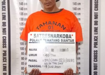 Polres Pematangsiantar Ciduk Penjual Sabu di Jalan Gunung Sinabung, Barbut 8 Paket Sabu