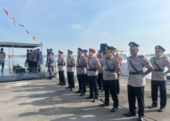 Brimob Polda Sumut Hadiri Upacara Tabur Bunga di Laut, Mengenang Jasa Pahlawan di HUT Bhayangkara ke-79