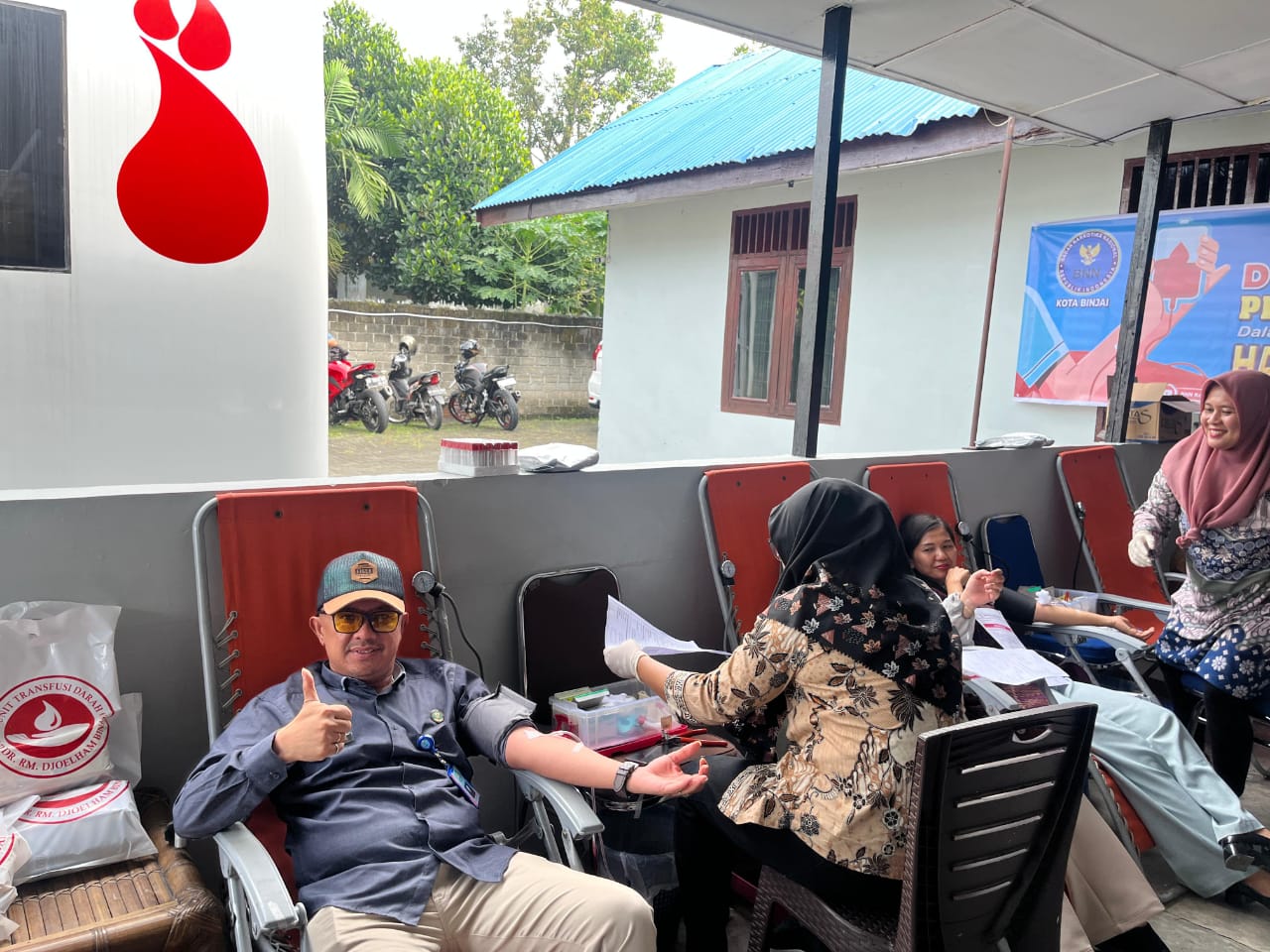 Pra HANI 2025, BNNK Binjai Melaksanakan Donor Darah dan Pengobatan Serta Pemeriksaan Kesehatan Gratis