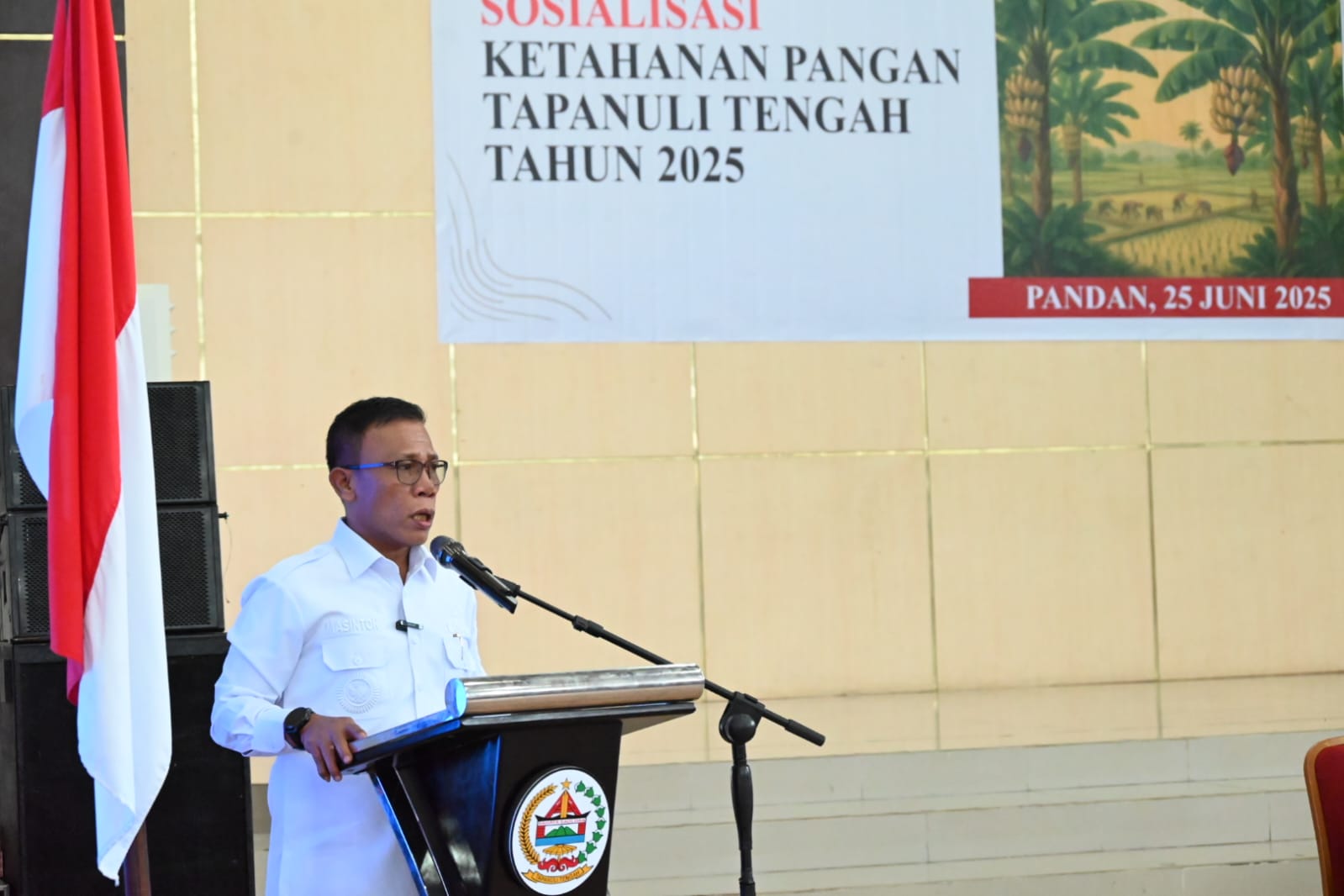 Sosialisasi Ketahanan Pangan Tahun 2025, Bupati Tapteng : Dana Ketahanan Pangan Dapat Mempergunakan Dana Desa