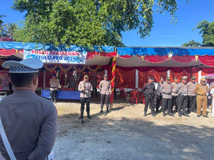 Brimob Batalyon C Ikuti Apel Gabungan PAM AFULU PRO 2025 di Pantai Toredawola, Wujud Sinergi Pengamanan Event Strategis di Nias Utara